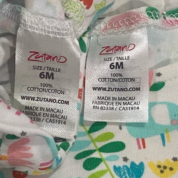 NWOT Zutano Baby Multicolor Printed  2 pc Short Set Size: 6 Months - Picture 2 of 7